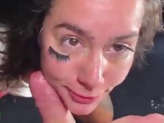 Filthy MILF Slut Eats Ass, Gets Spit On And Facial Cumshot