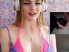 Watch As Hot Girl Reacts While She Watching Rough Power Fuck Porn Video
